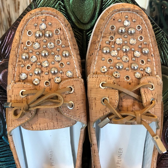 NWOT Sz 8.5 Donald Pliner natural cork loafers - Picture 2 of 8